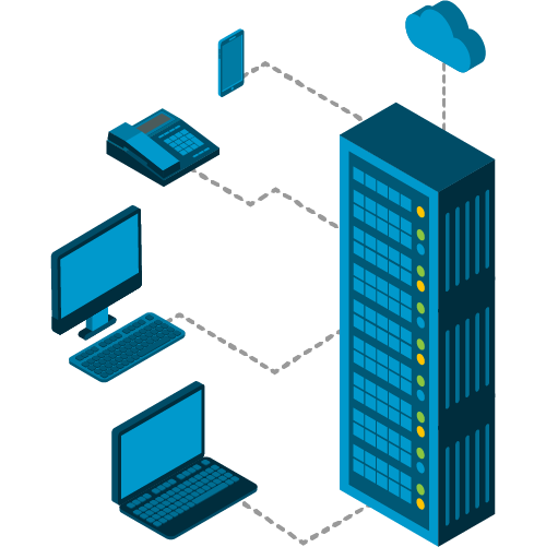 Illustration structure informatique en réseau